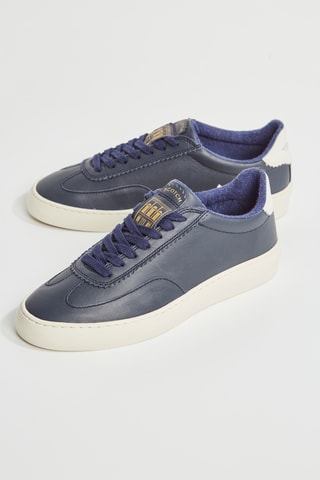 Baskets en cuir - Bleu marine