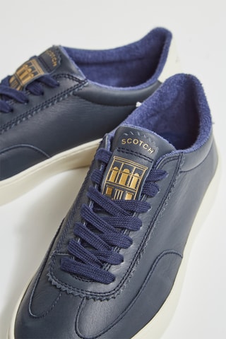 Baskets en cuir - Bleu marine