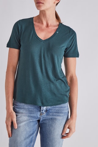 T-shirt en lin - Vert