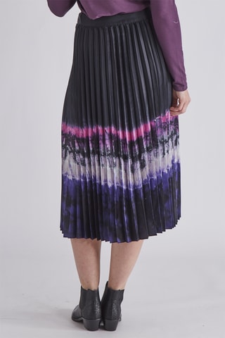 Jupe plissée dip and dye - Noir et violet
