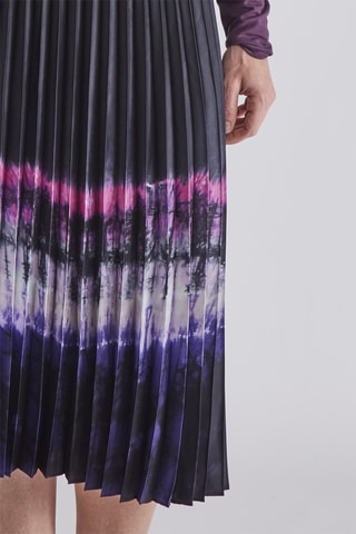 Jupe plissée dip and dye - Noir et violet