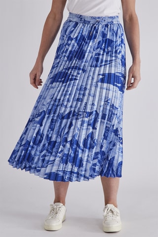 Jupe plissée - Ciel et bleu pétrole