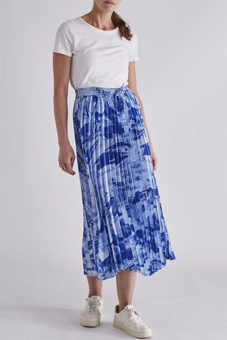 Jupe plissée - Ciel et bleu pétrole