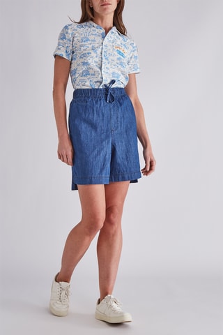 Short en jean - Bleu électrique