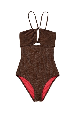 Maillot de bain 1 pièce - Marron