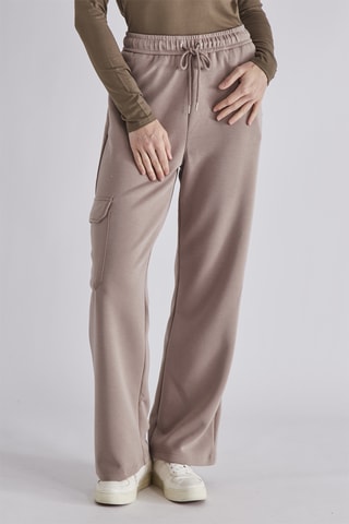 Pantalon taille haute - Marron clair