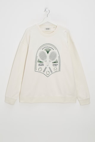 Sweat - Blanc et rose poudré