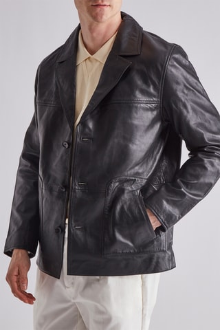 Veste en cuir nappa - Noir