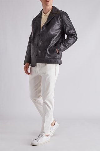 Veste en cuir nappa - Noir