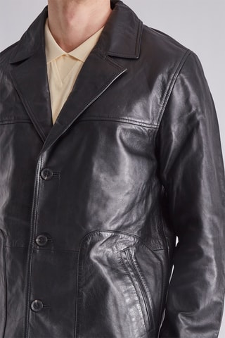 Veste en cuir nappa - Noir