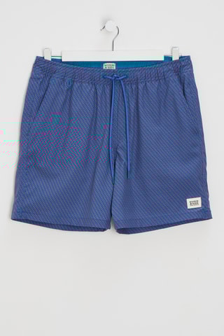 Short de bain - Bleu nuit et blanc