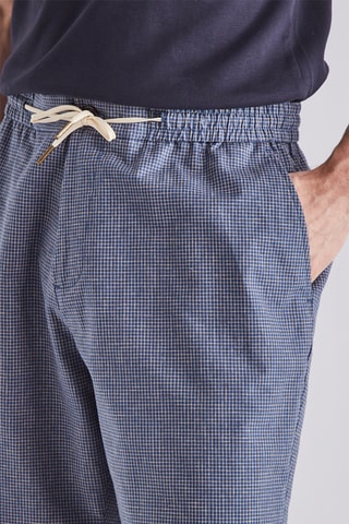 Short en lin - Bleu marine