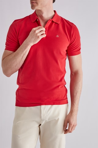 Polo en coton biologique - Rouge