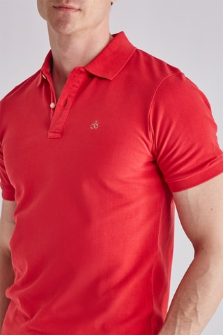 Polo en coton biologique - Rouge