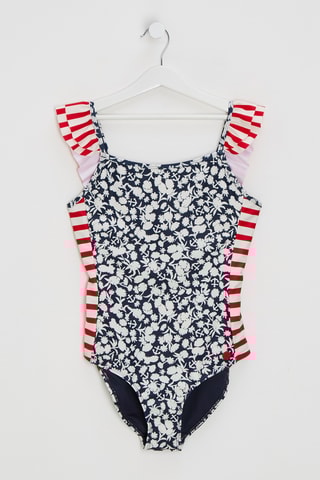 Maillot 1 pièce - Bleu et blanc