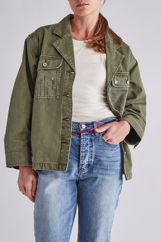 Veste en coton biologique - Vert foncé