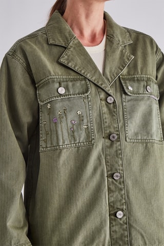 Veste en coton biologique - Vert foncé