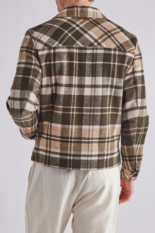 Veste en laine - Kaki et beige