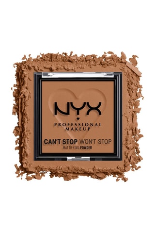 Polvos compactos matificantes veganos Can't Stop Won't Stop - N.° 08 Mocha - 6 g