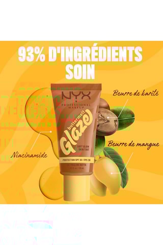 Base de maquillaje líquida vegana SPF 30 Buttermelt Glaze - Tintpraline Butta - 30 ml