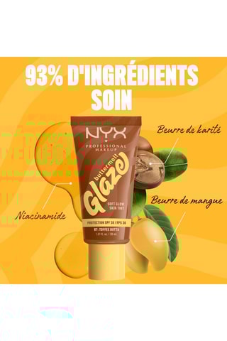 Base de maquillaje líquida vegana SPF 30 Buttermelt Glaze - Tinttoffee butta - 30 ml