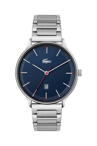 Montre à quartz en acier - 
Argenté et bleu