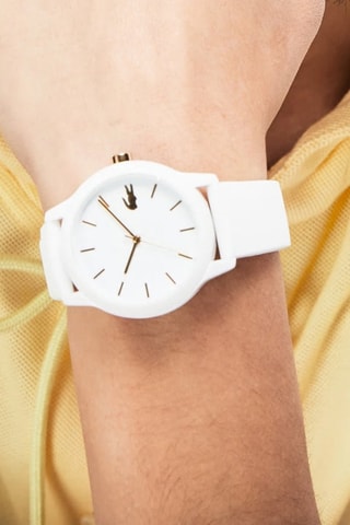 Montre à quartz en silicone - Blanc