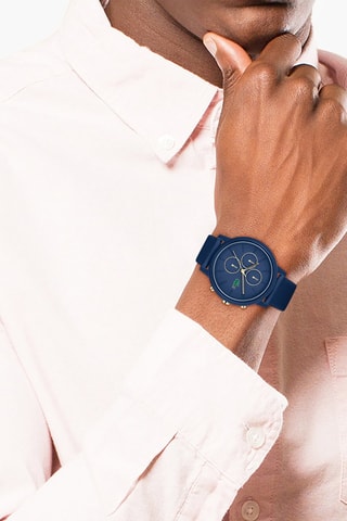 Montre à quartz en silicone - Bleu foncé