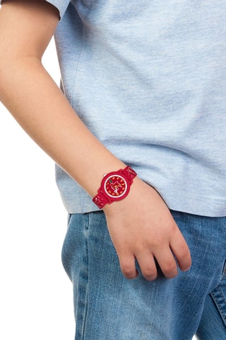 Montre à quartz en silicone - Rouge