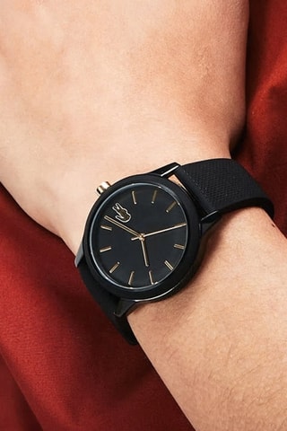 Montre à quartz en silicone - Noir