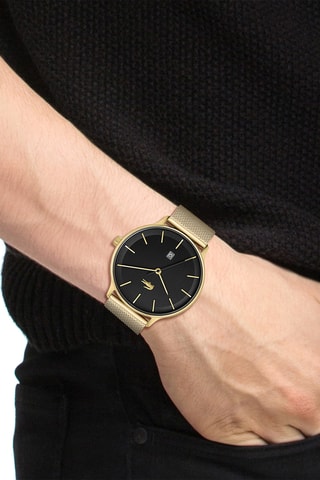 Montre à quartz en plaqué or fin jaune ionique