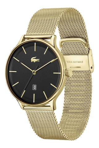 Montre à quartz en plaqué or fin jaune ionique