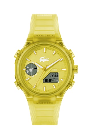 Montre à quartz en silicone - Jaune