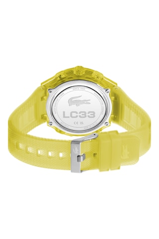 Montre à quartz en silicone - Jaune