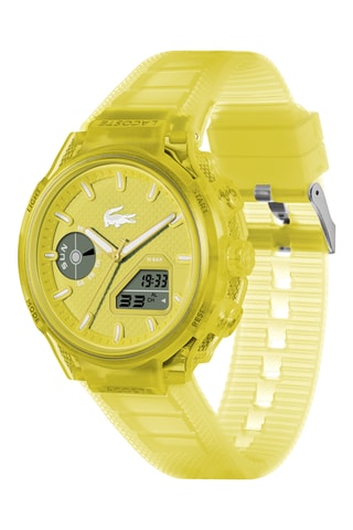 Montre à quartz en silicone - Jaune