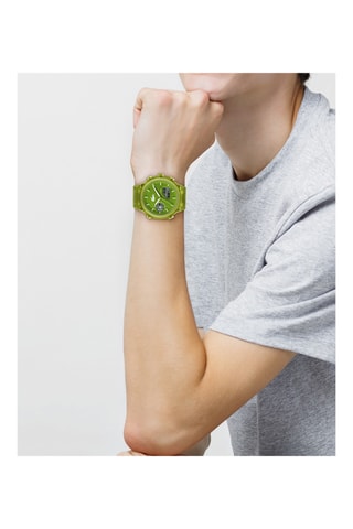 Montre à quartz en silicone - Vert