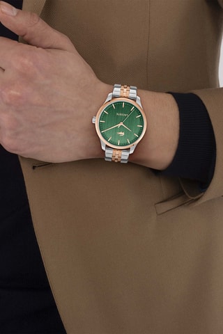 Montre à quartz en acier - Doré et argenté