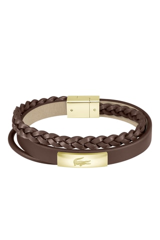 Bracelet - Cuir et plaqué or fin jaune