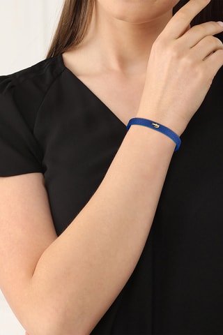 Bracelet - Cuir et plaqué or fin jaune