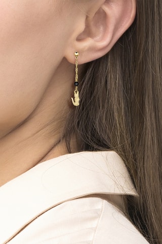 Boucles d'oreilles - Plaqué or jaune et pierres naturelles