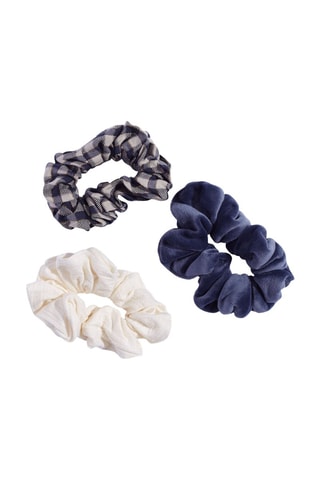 3 scrunchie Beloved - Navy e bianco