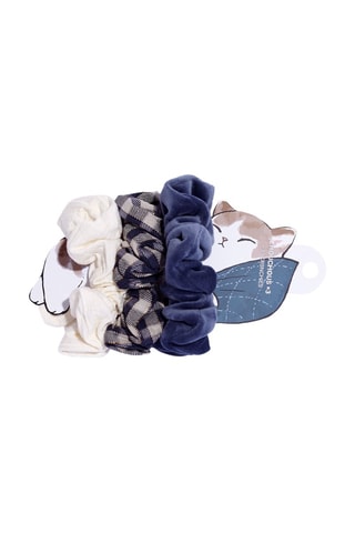 3 scrunchie Beloved - Navy e bianco