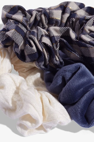 3 scrunchie Beloved - Navy e bianco