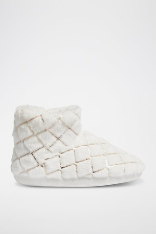 Hoge Gevoerde Pantoffels Maely - Ecru