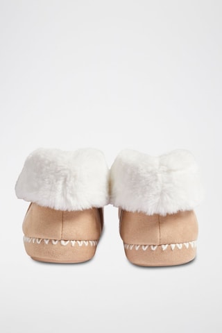 Hoge Gevoerde Pantoffels Millia - Beige