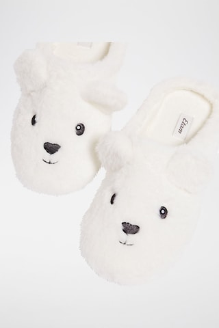 Pantoffels met Oortjes Glenda - Ecru