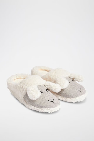 Pantoffels met Oortjes Gotier - Antraciet