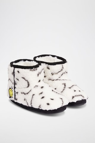 Hoge Gevoerde Pantoffels Aidy - Ecru