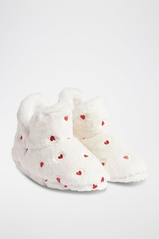 Hoge Gevoerde Pantoffels Gille - Ecru