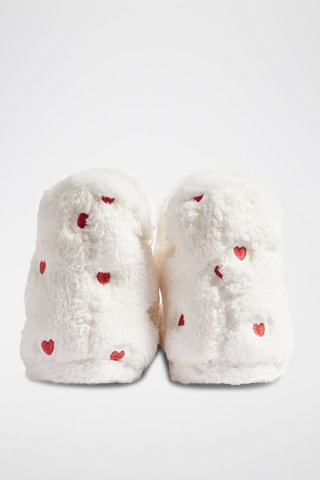 Hoge Gevoerde Pantoffels Gille - Ecru